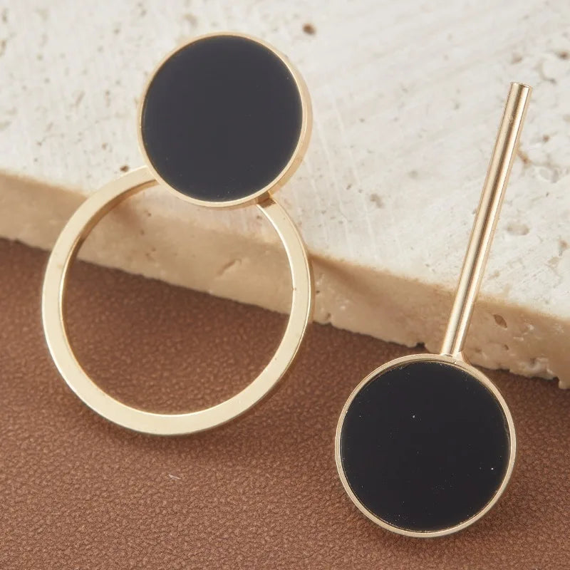 Boho Hoop Earrings, Geometric Asymmetrical Design, Statement Dangle Earrings for Women, Daily & Party Wear, All Seasons
