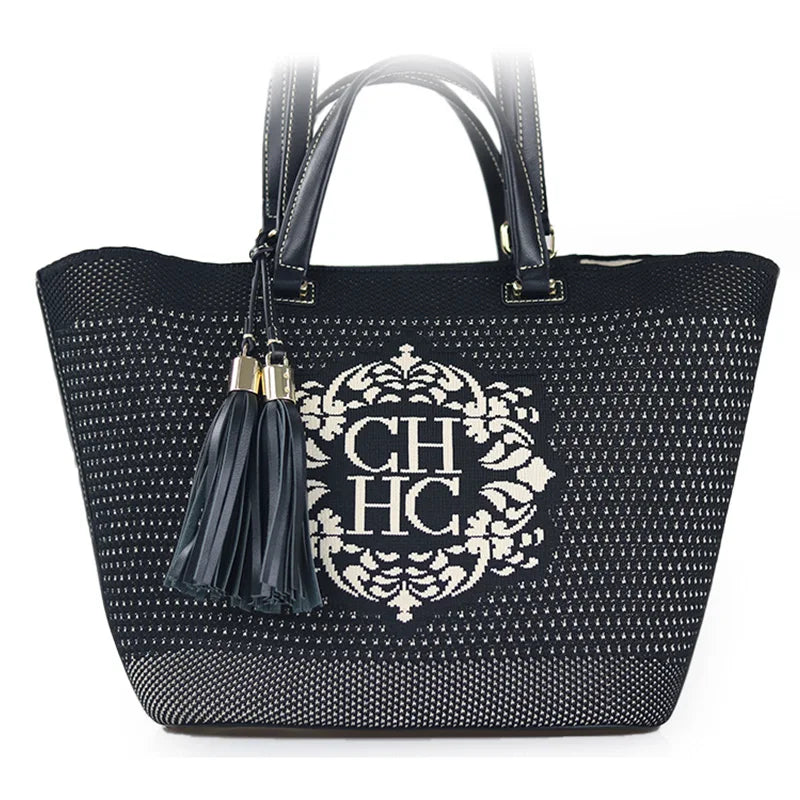Large Shoulder Bag 43x26.5x15.7cm, Lightweight Foldable PU Tote Bag, Spacious Work Travel Purse, Multipurpose Carryall