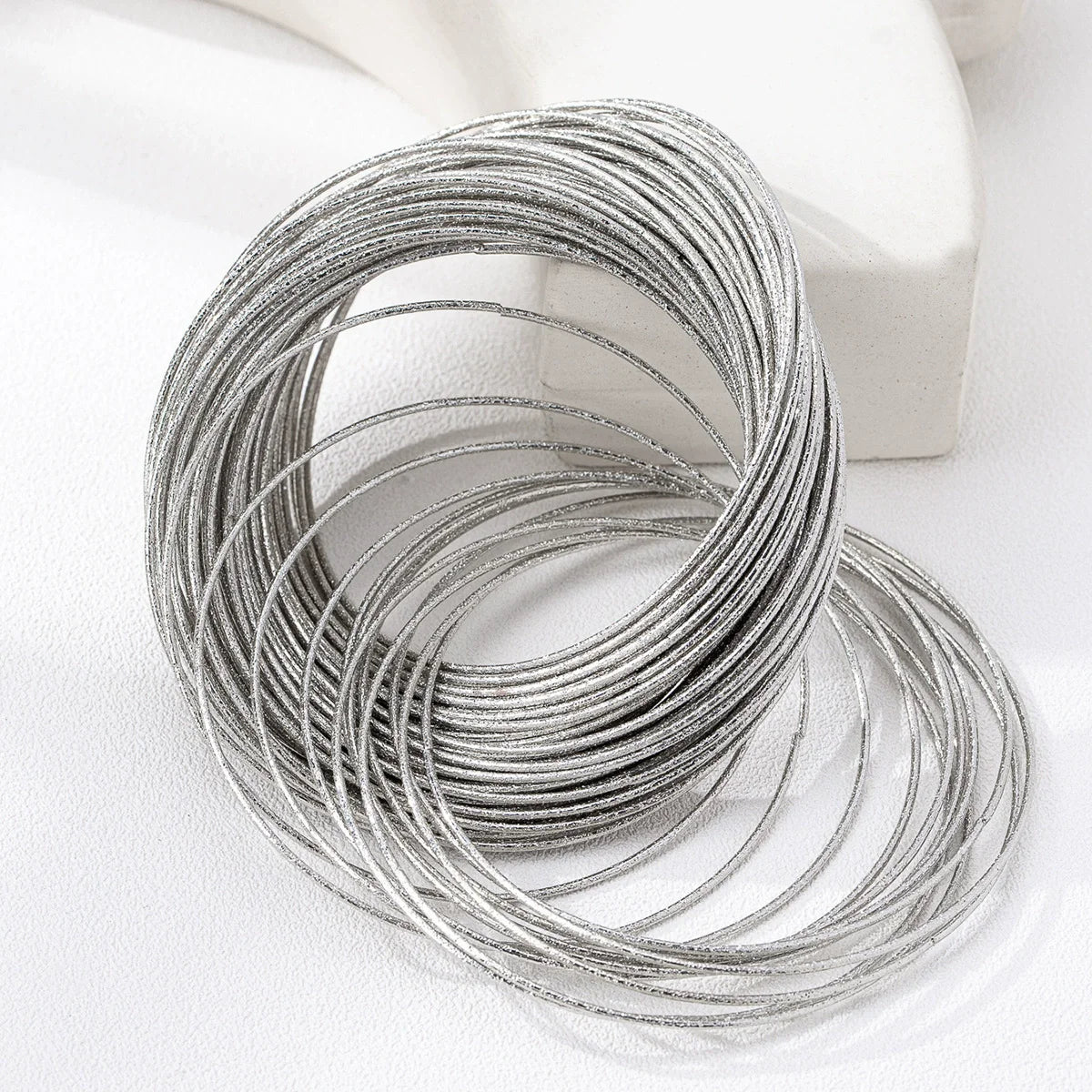Metal Multi-layer Twisted Irregular Line Bracelet Bangles For Women European American Personality Catwalk Wrist Party Jewelry