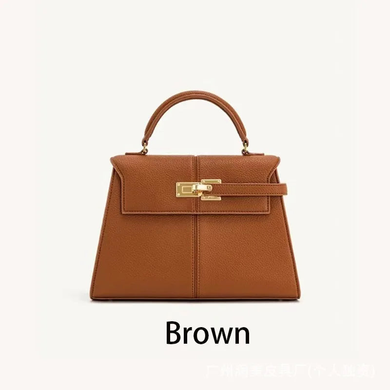 JW PEI Trapezoidal Bag, New Style, Genuine Leather, Women's Bag, High-End, Versatile, Crossbody Bag, Fashionable, Niche Style