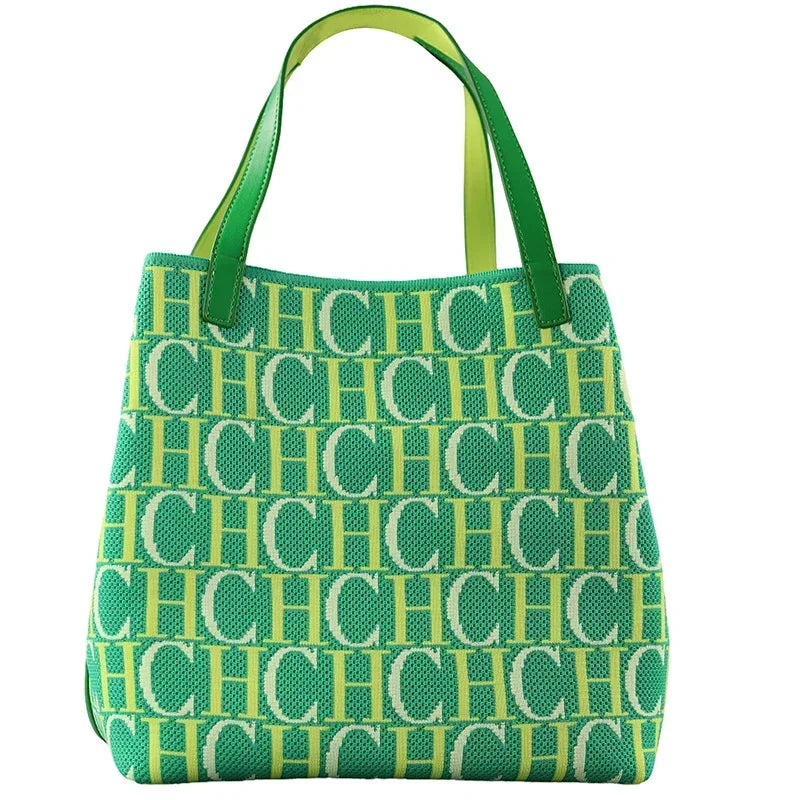 CH Brand Women's Handbag Autumn/Winter New Large Capacity Multi functional Letter Flyknit Design 2026 New Women's Tote Bag