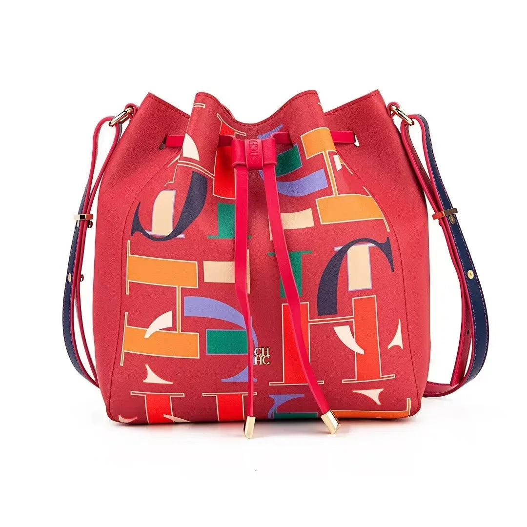 Fashion Daily Commute Style Women's Bucket Bag Unique Luxury Sense Letter Print Design Elegant 2025 New Women's Shoulder Bag
