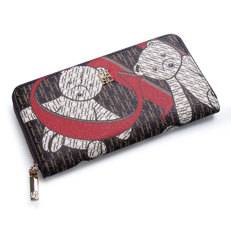 Multiple Pattern Women's Wallet Print Design Fashion Classic Women's Wallet Solid Color Design High Quality Card Holder