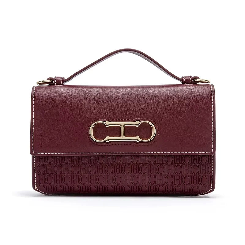 CH Women's Classic Retro Fashion Shoulder Bag Light Luxury Popular Classic Models Large Capacity Brand Logo Buckle Crossbody Bag