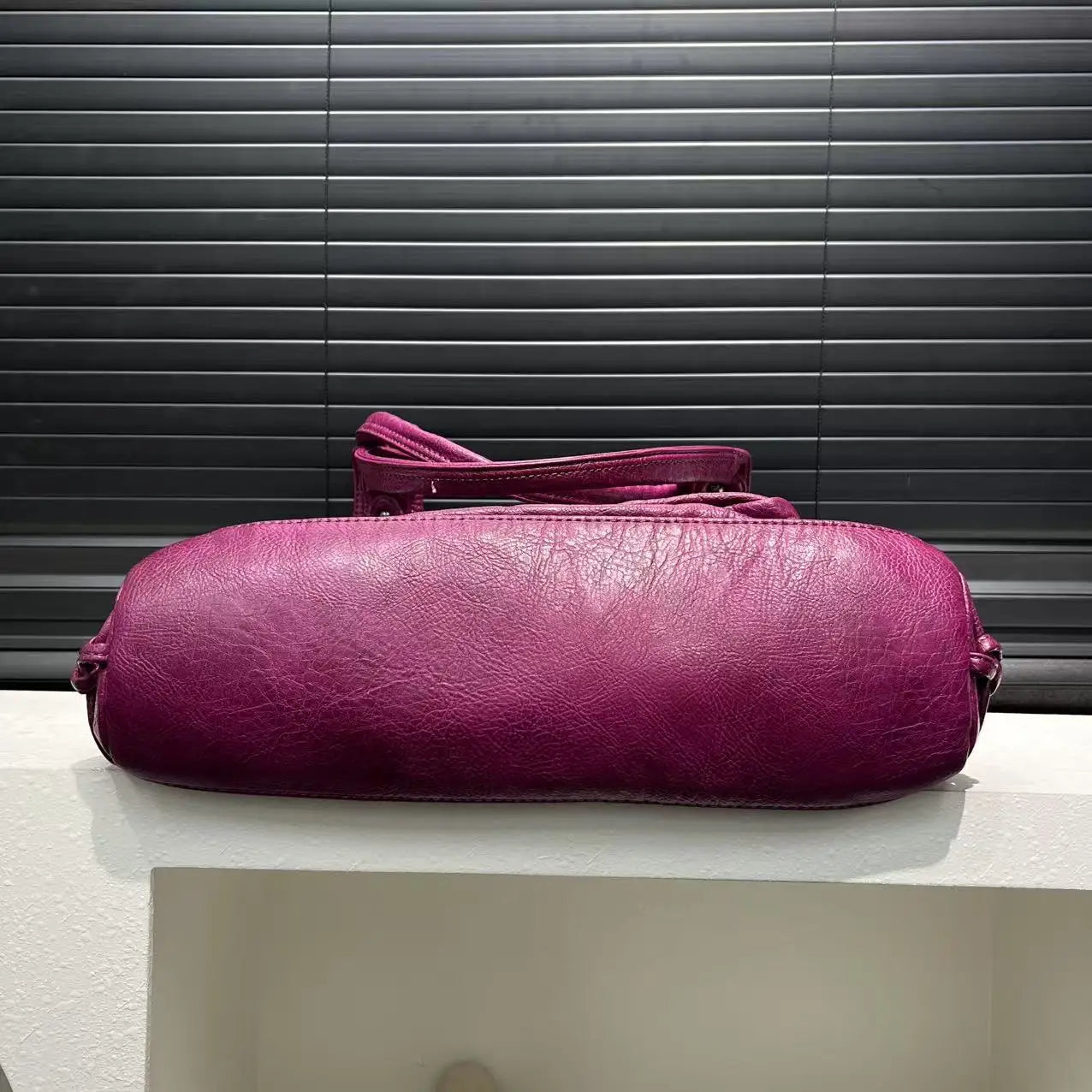 Ladies' Fashion Street Y2K Hot Girl Washed Used Motorcycle Bag Large Capacity Retro Single Shoulder Handbag