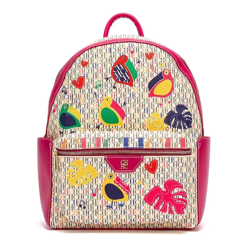 CH Unique Printed Design Women's Backpack Rugged Backpack Fashion Women's Backpack New 2025 Large Capacity Printed Travel Bag