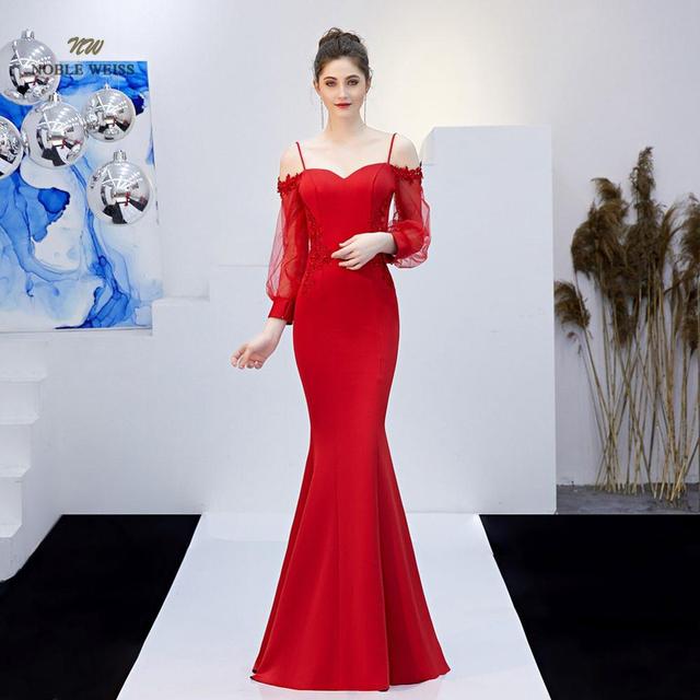 2023 Mermaid Prom Dress with Long Sleeves and Beading
