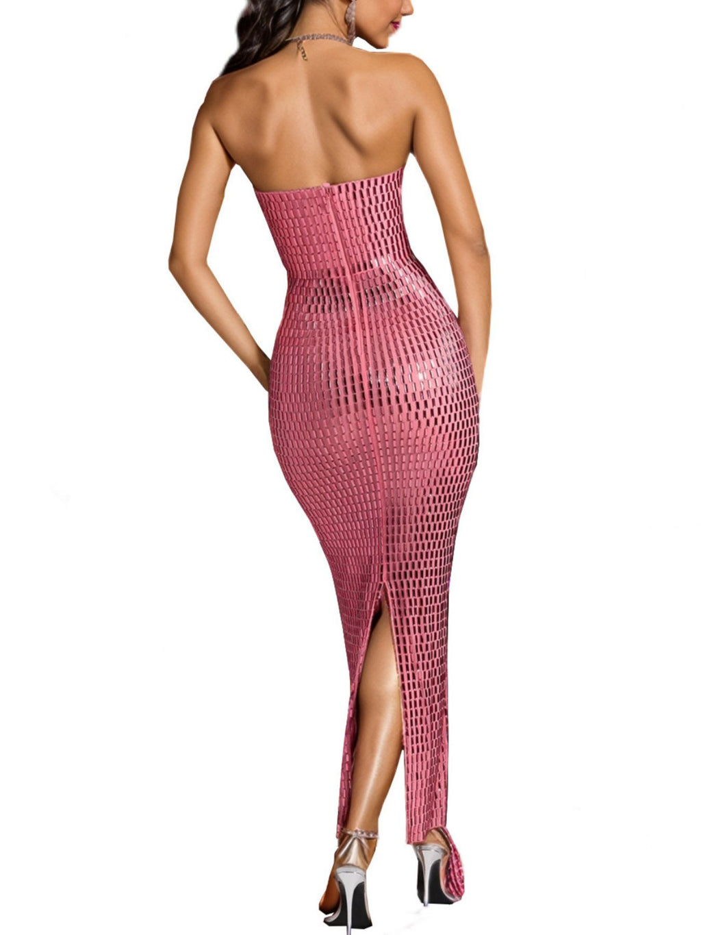 Rhinestone Tube Maxi Dress - TrendNest
