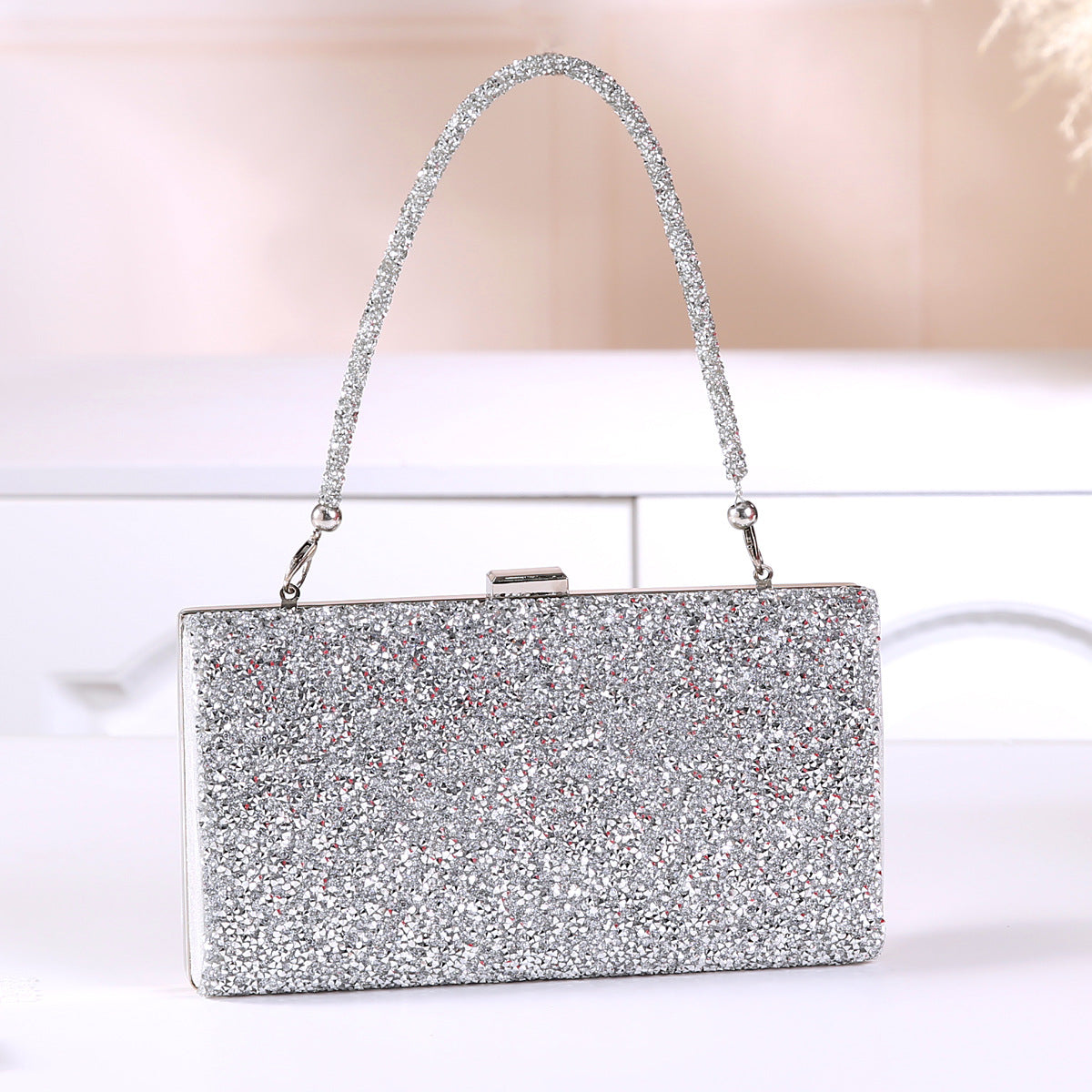 Diamond Evening Clutch Bag for Women with Rhinestones