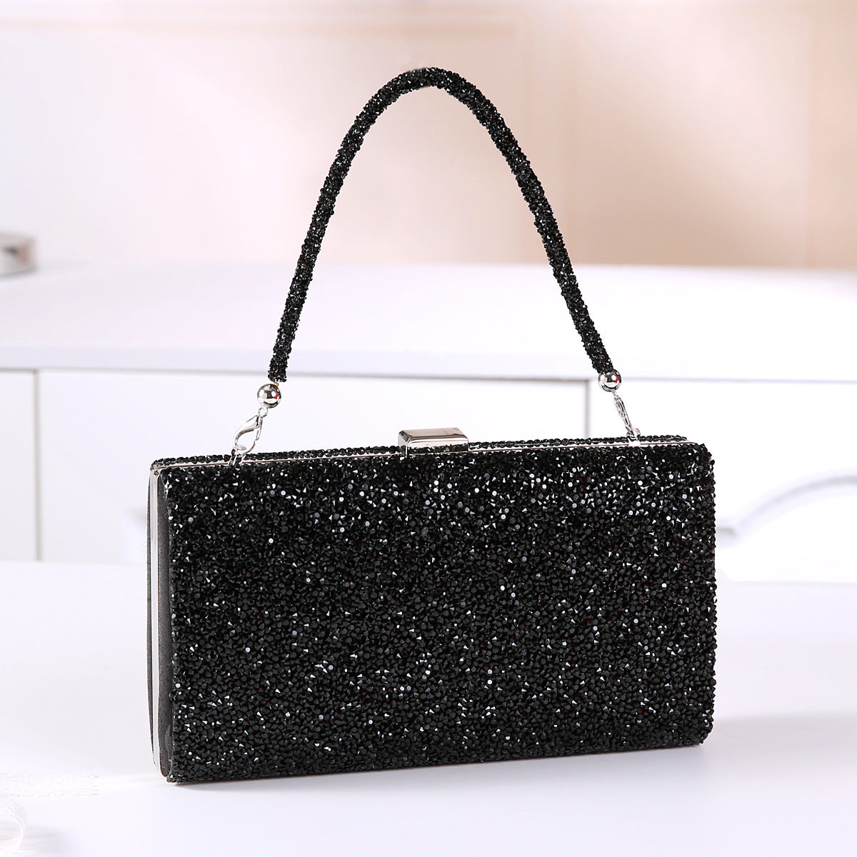 Diamond Evening Clutch Bag for Women with Rhinestones