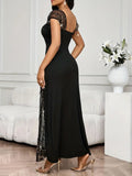 Sequin Embellished Ruched Maxi Dress - TrendNest