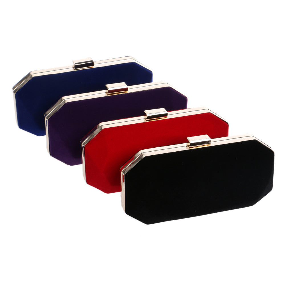Velvet Evening Clutch Bag for Ladies' Banquet