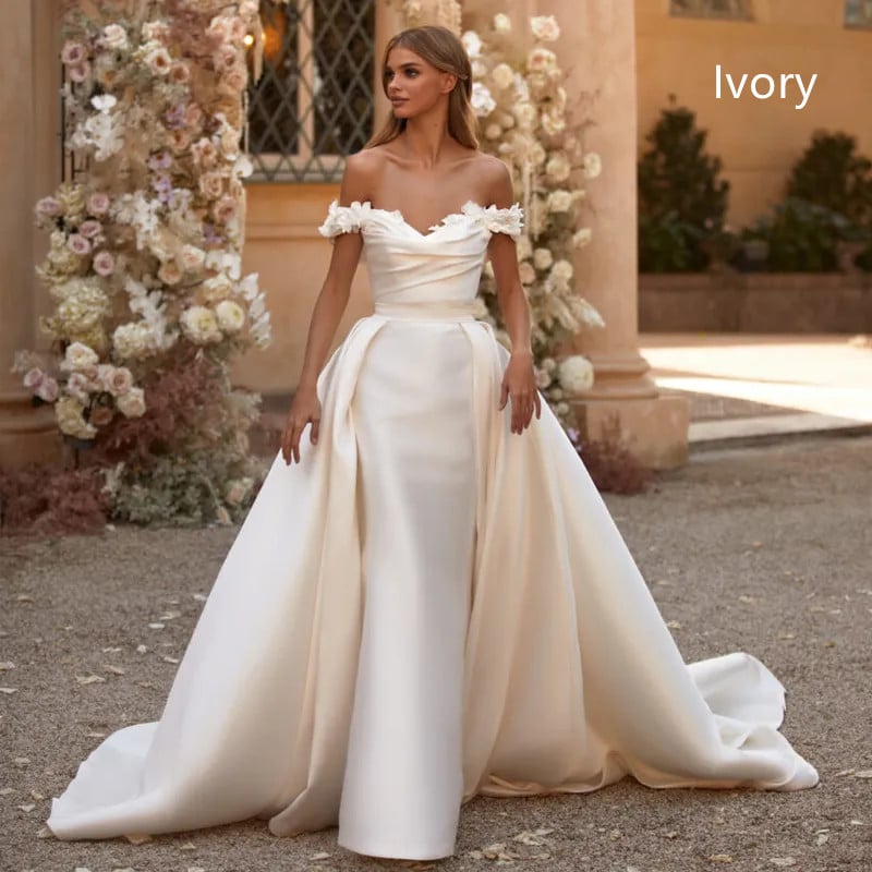 Women's Fashionable Removable Trailing Prom Dress