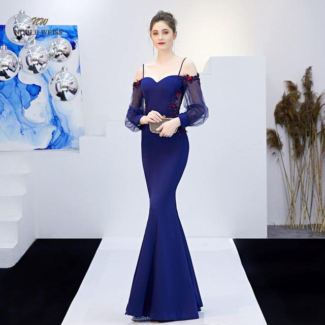 2023 Mermaid Prom Dress with Long Sleeves and Beading