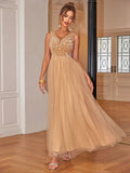 Sequin V - Neck Sleeveless Dress - TrendNest