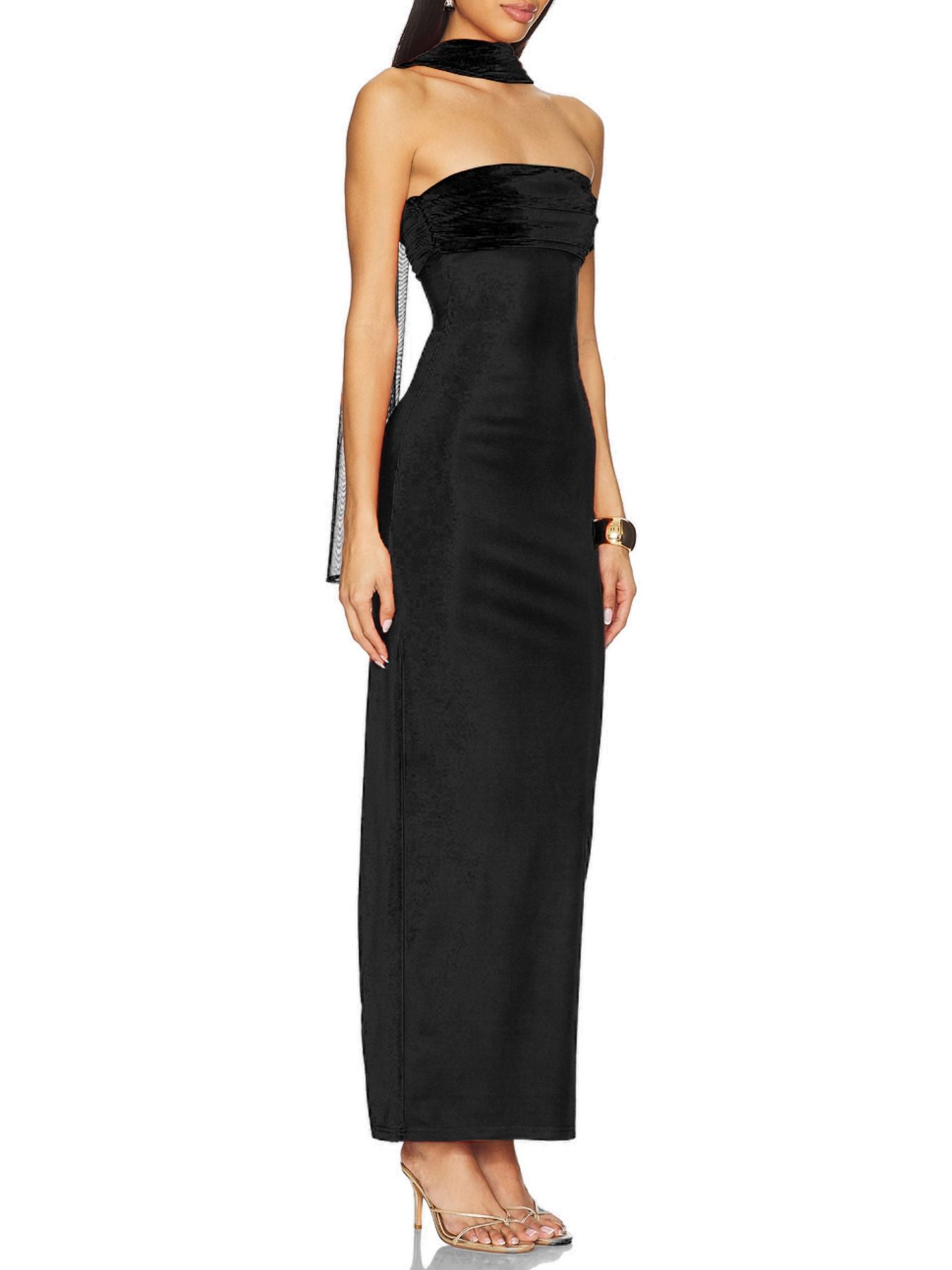 Ruched Tube Maxi Dress - TrendNest