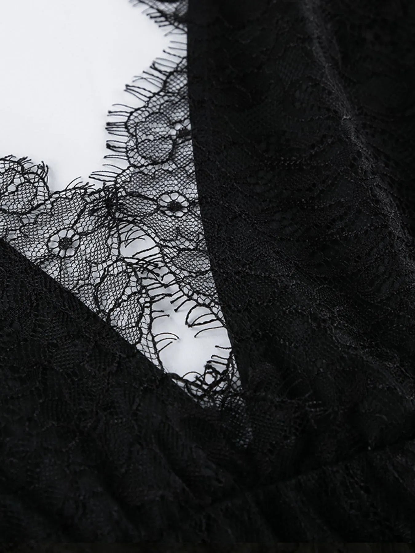 Lace Deep V - Neck Maxi Dress - TrendNest