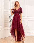 Ruffled Irregular Long Dress for Women