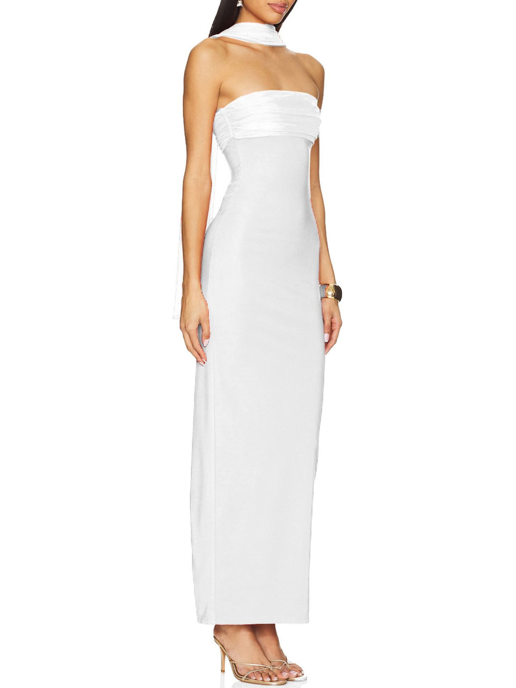 Ruched Tube Maxi Dress - TrendNest