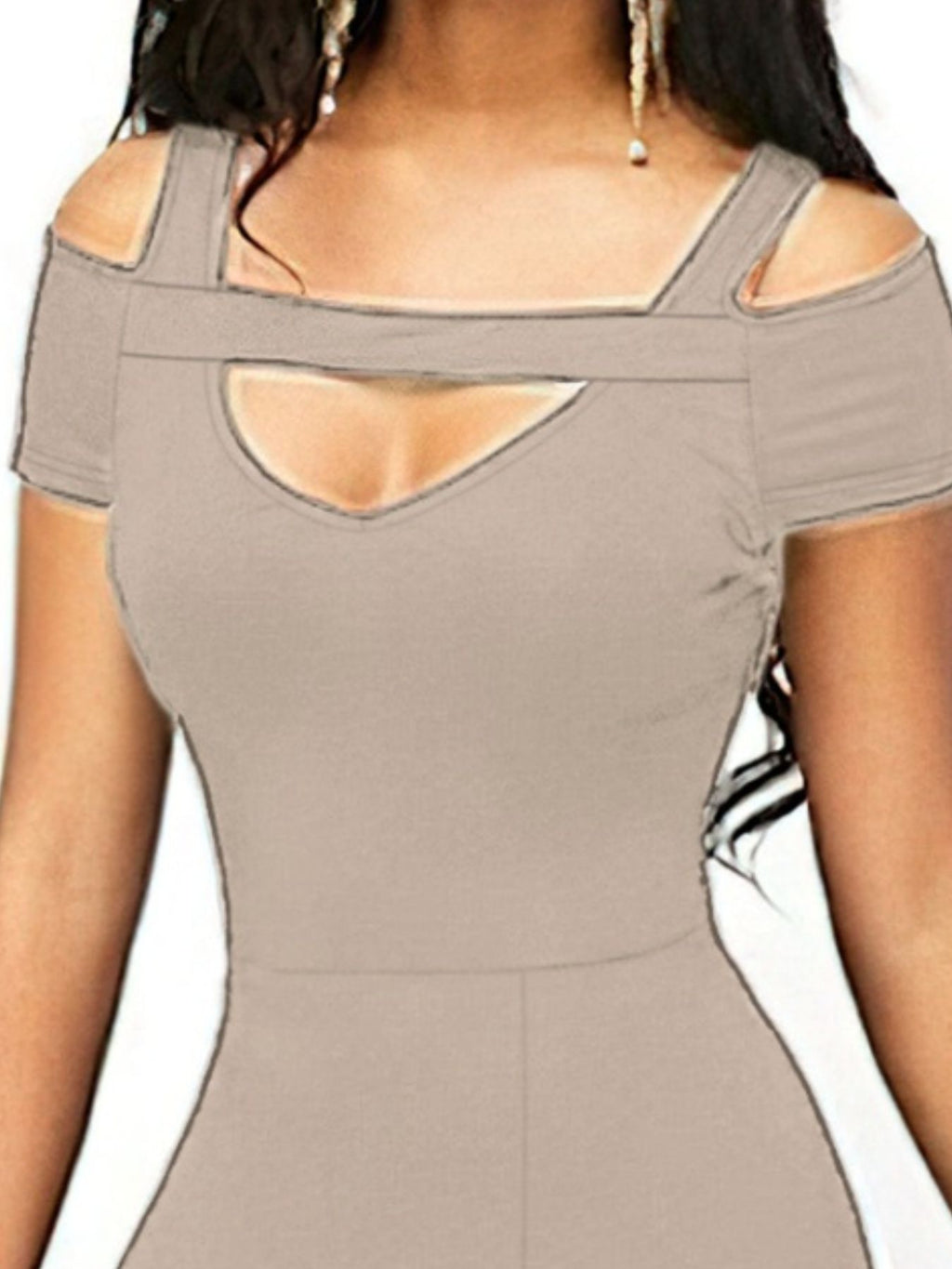 Elegant Off - Shoulder Slit Maxi Dress - TrendNest