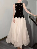 Sleeveless Tulle Maxi Dress - TrendNest