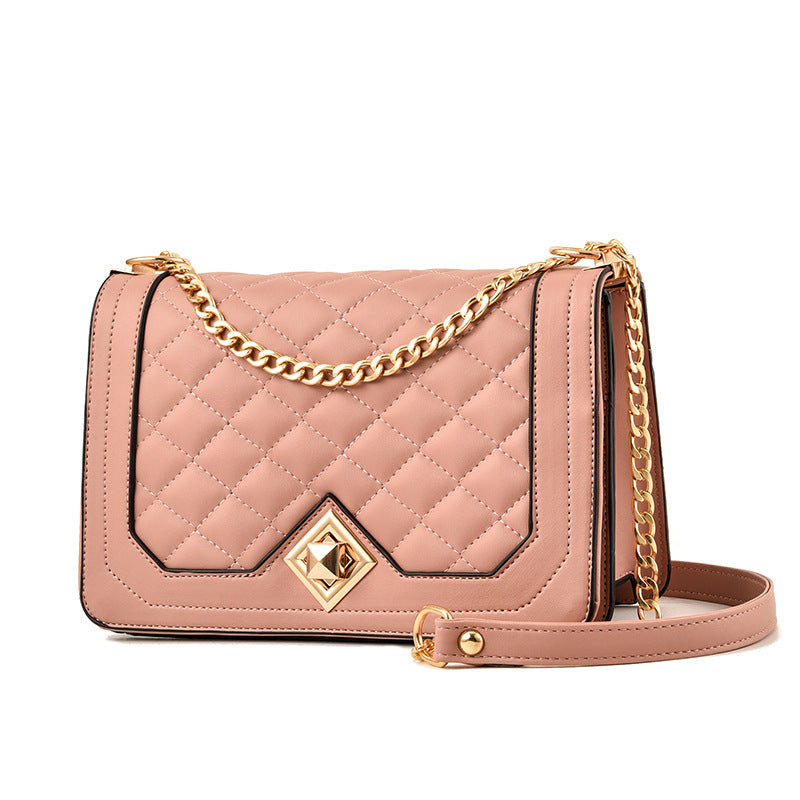 Women's Fashion Small Square Messenger Bag with Chain