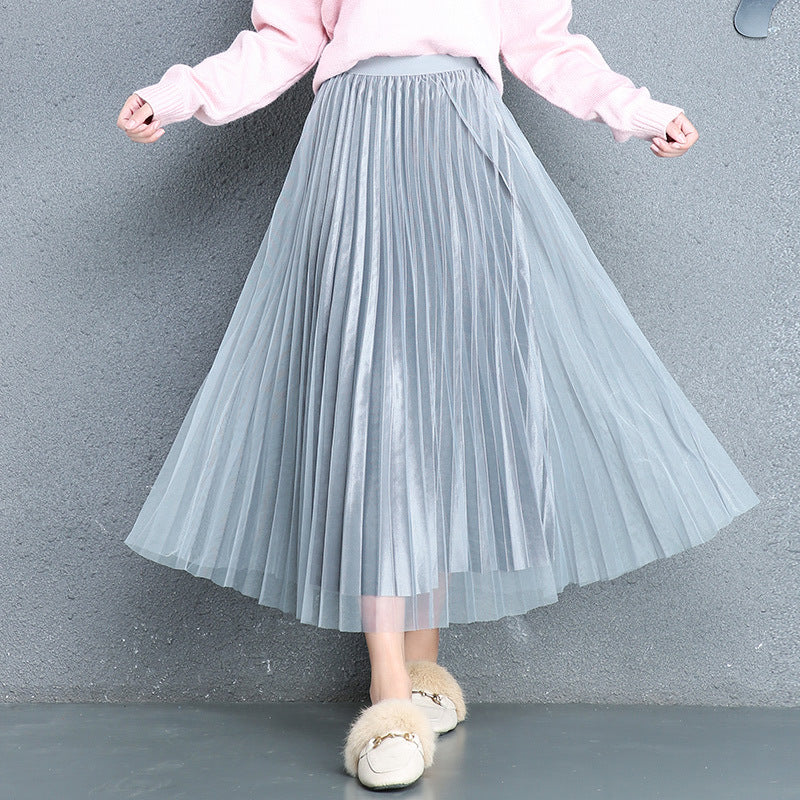Pleated Tulle Skirt - Midi Skirt
