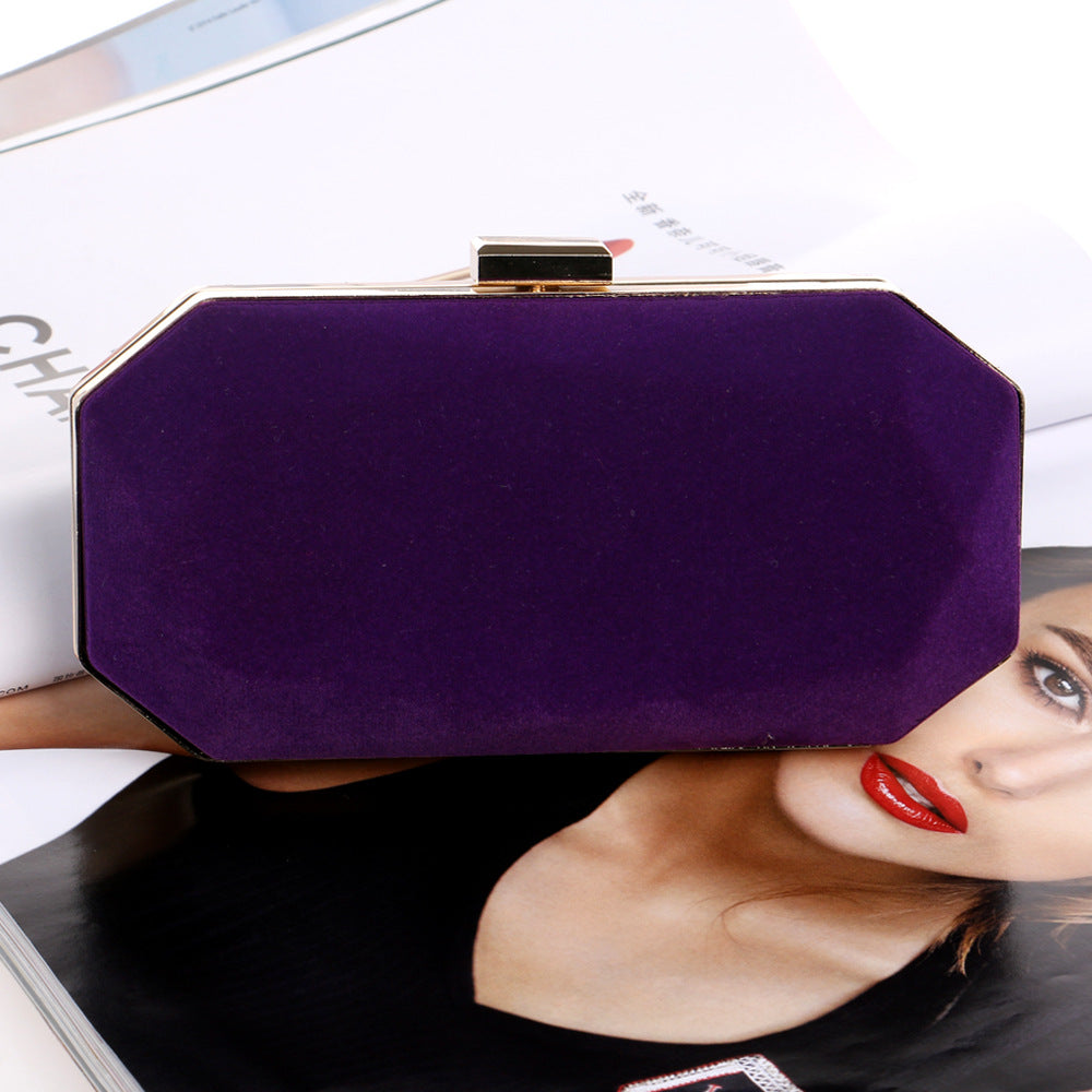 Velvet Evening Clutch Bag for Ladies' Banquet