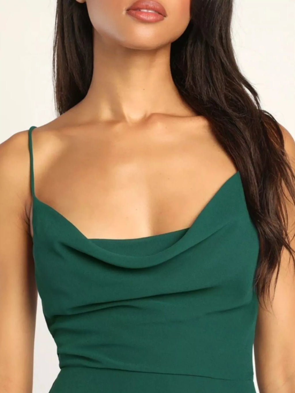 Slit Cowl Neck Maxi Dress - TrendNest