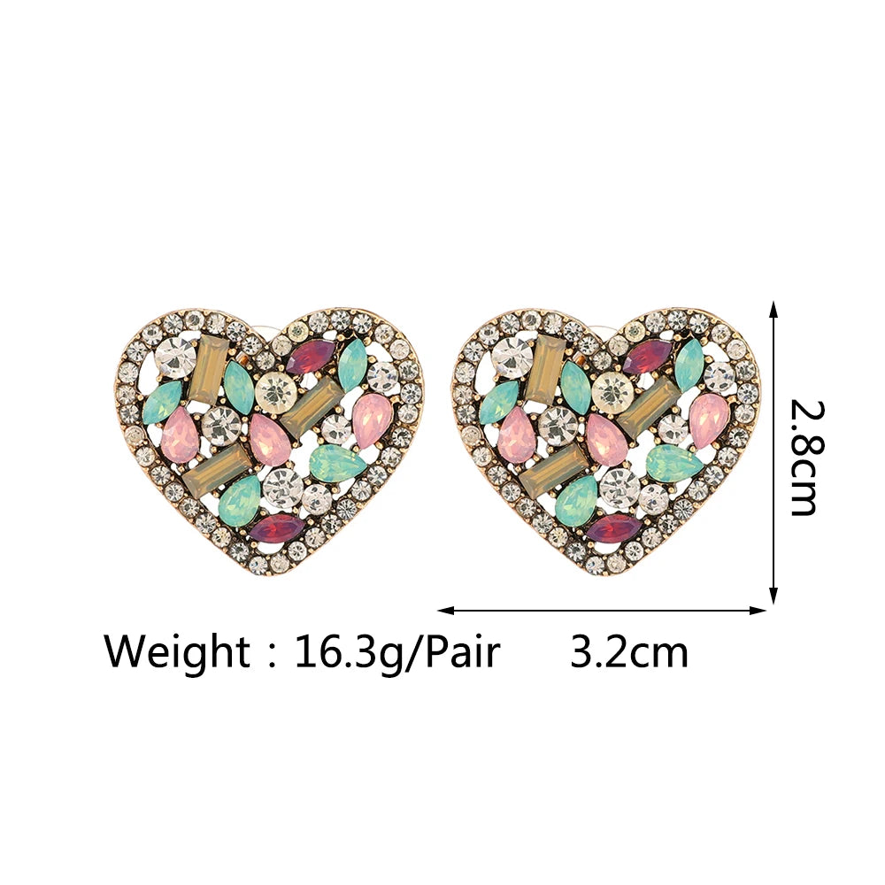 Women Luxury Bling Color Crystal Party Jewelry Aesthetic Accessories
