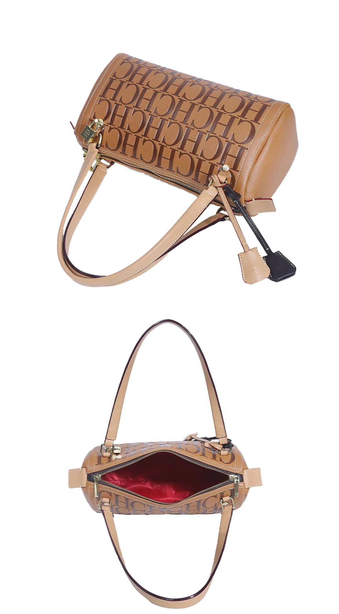 CH Fashion Classic Women's Boston Bag Autumn Winter New Collection 2026 Letter Design Shoulder Bag Texture Handbag
