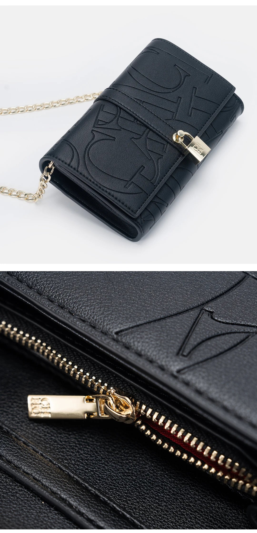 CH Chain Bag PU Material Solid Color Big Letter Print High Quality Lock Design Women's 2025 Designer New Shoulder Bag