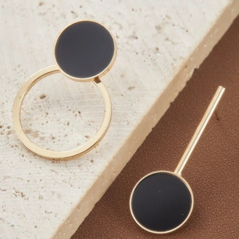 Boho Hoop Earrings, Geometric Asymmetrical Design, Statement Dangle Earrings for Women, Daily & Party Wear, All Seasons