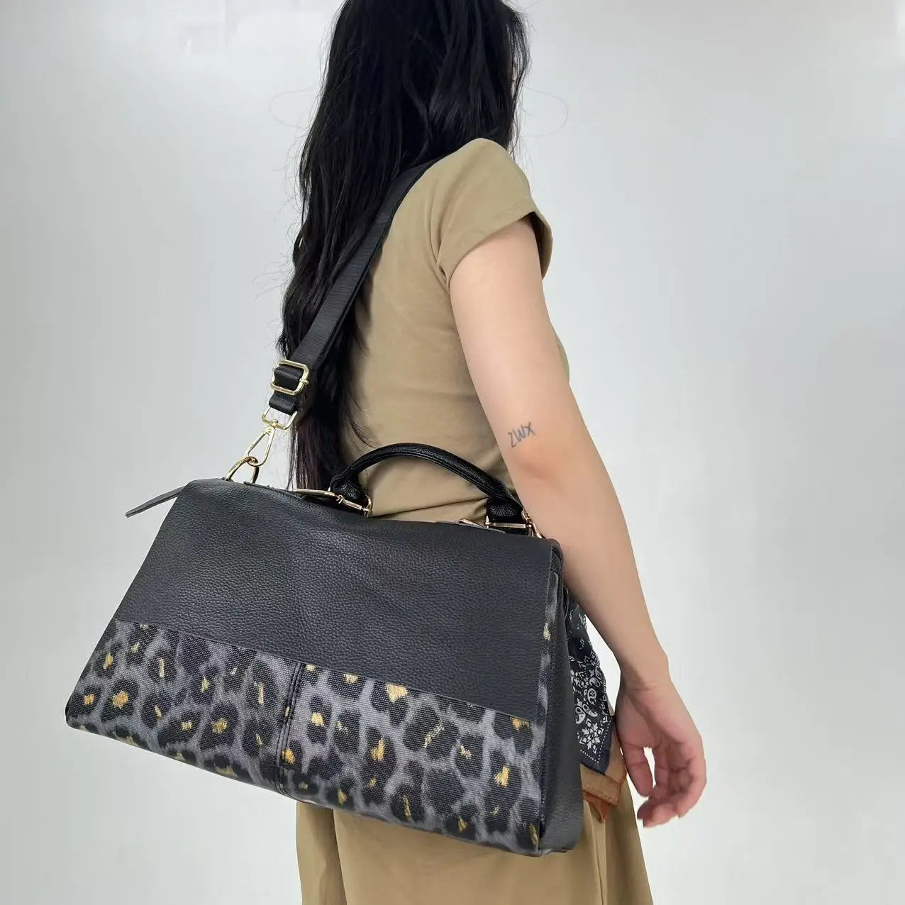 Y2K Leopard Print Tote Bag