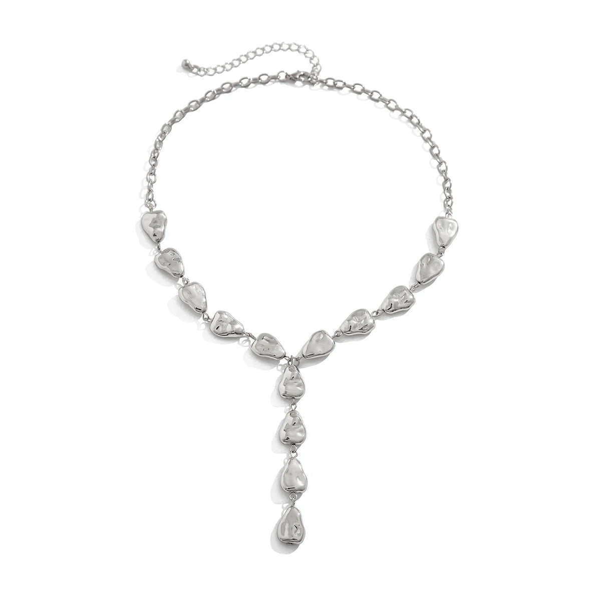 KunJoe Sexy Y-Shaped Long Tassels Necklace for Women Punk Plastics Water Drop Pendent Necklace Lady Neck Jewelry Party Ornament