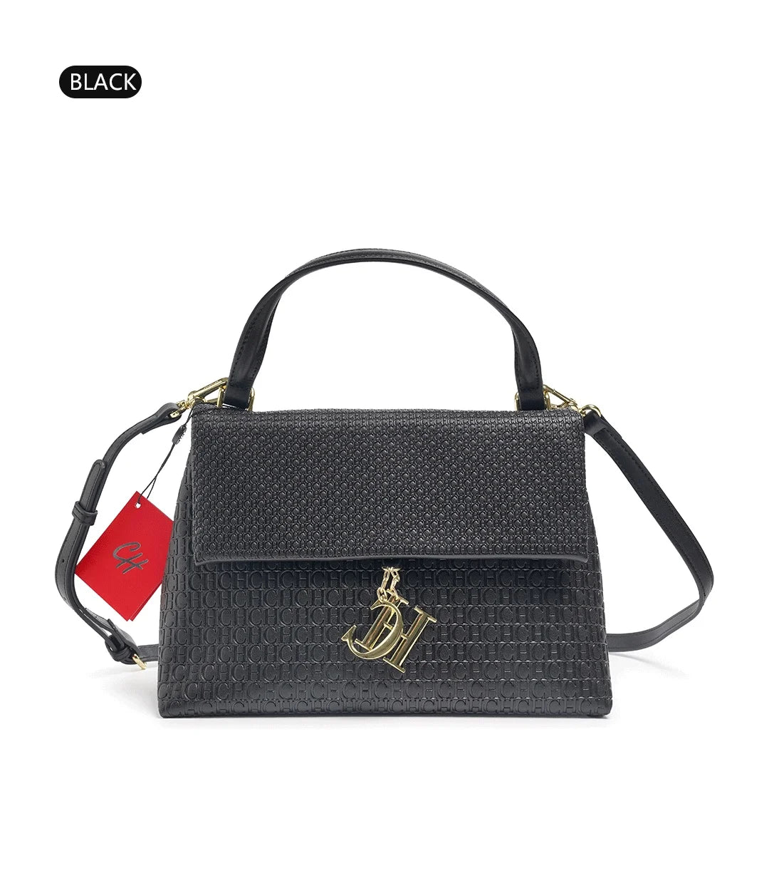 CH Lightweight PU+TPU Handbag 28x12x9cm, 5 Color Zipper Compartment Purse, Compact Tote Bag for Phone & Wallet