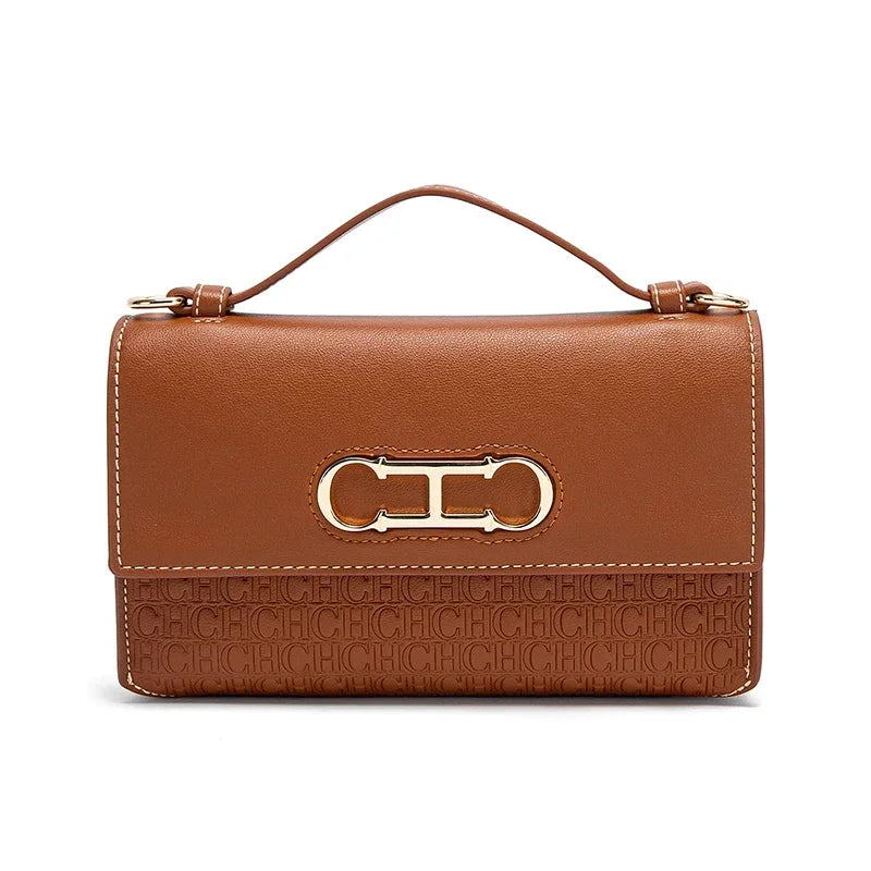 CH Women's Classic Retro Fashion Shoulder Bag Light Luxury Popular Classic Models Large Capacity Brand Logo Buckle Crossbody Bag
