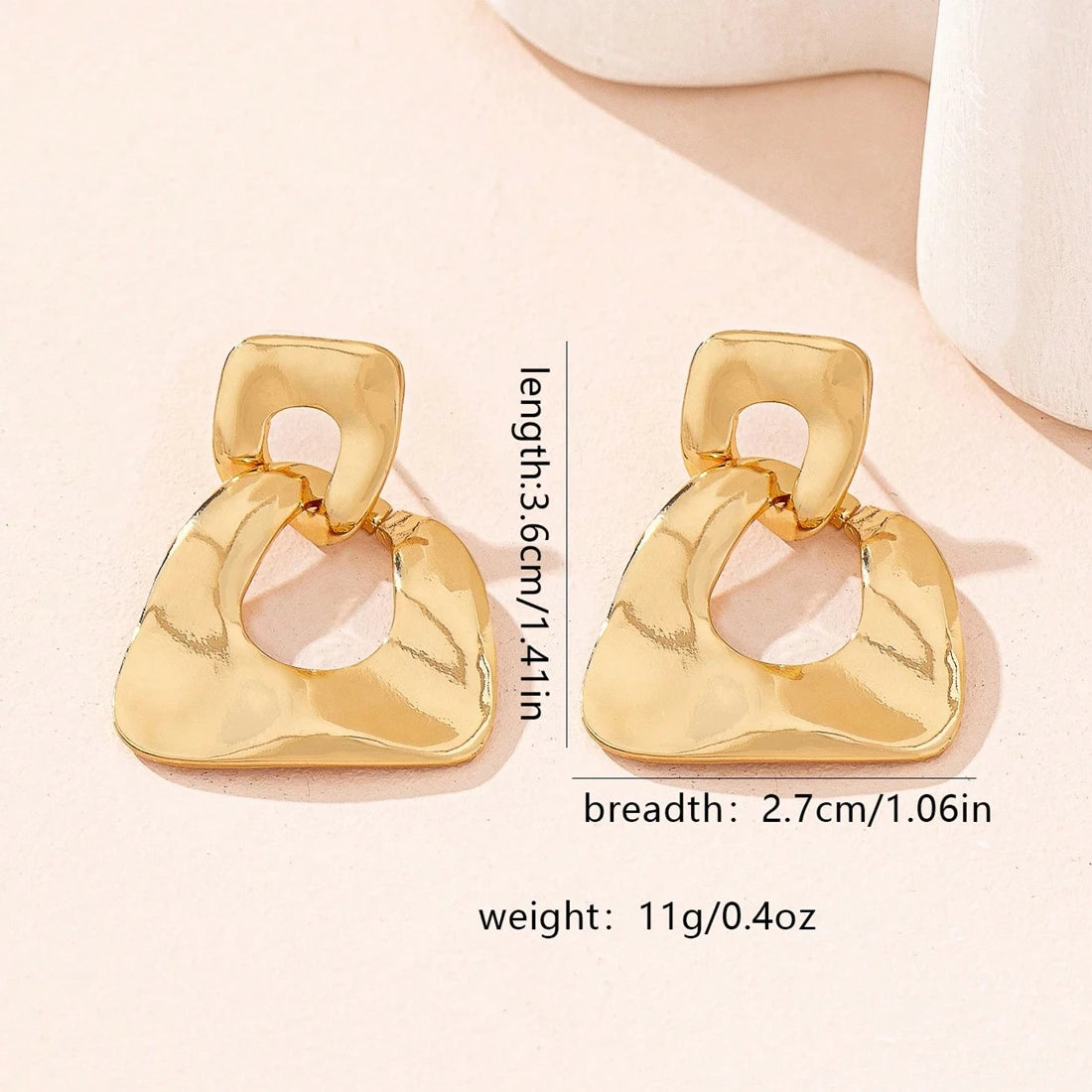 Women's Fashion Earrings, Simple and Versatile Geometric Smooth Irregular Earrings, Suitable for Daily Wear