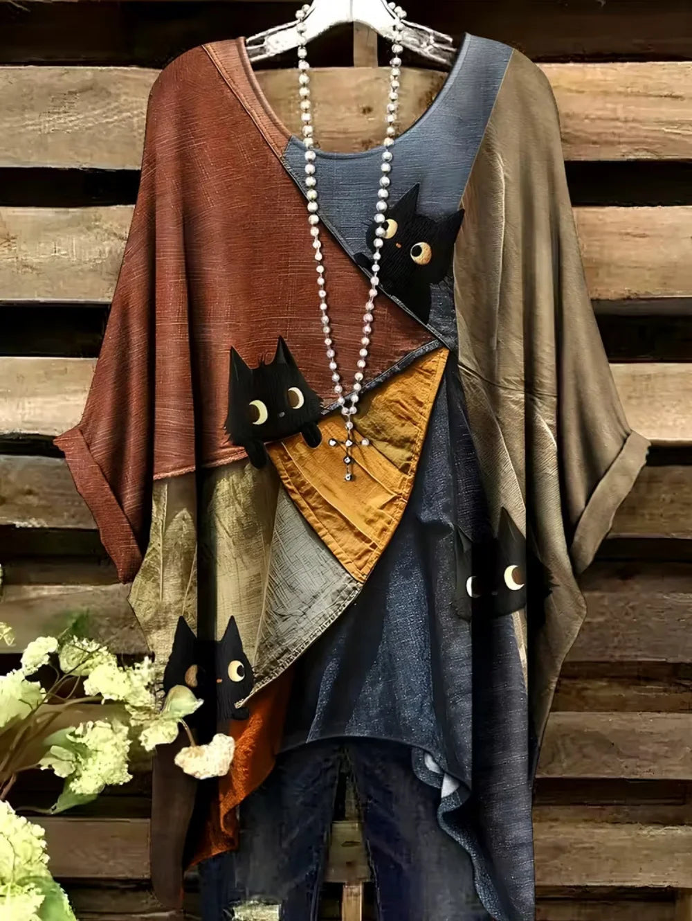 Retro Women's T Shirt Anime Cat Graphic Girl Clothes Summer O-Neck Short Sleeve Tees Female Harajuku Streetwear Oversized Blouse