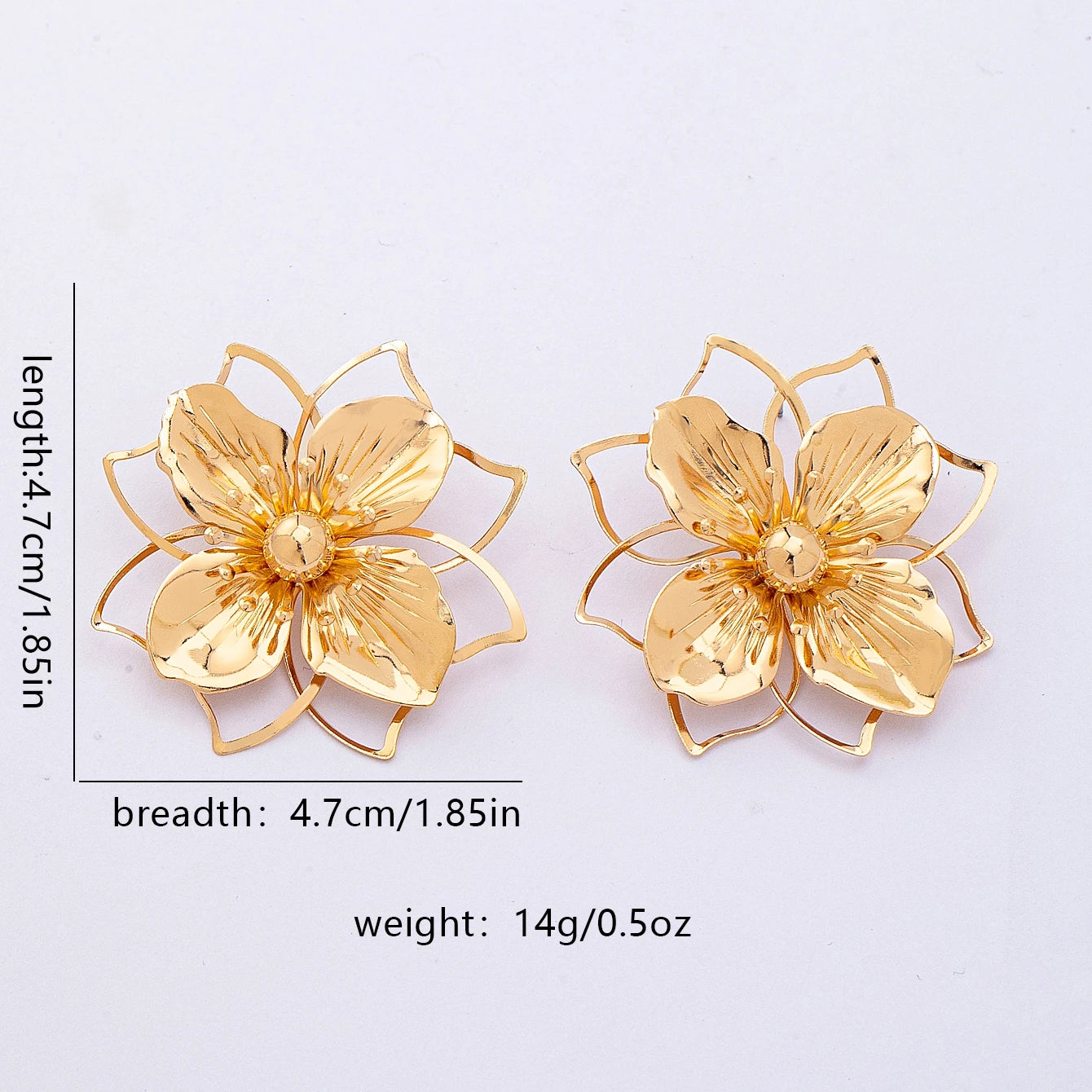 Women's Earrings: Women's Hollow Flower Earrings, Sweet and Romantic, Suitable for Daily Wear and Vacation Wear