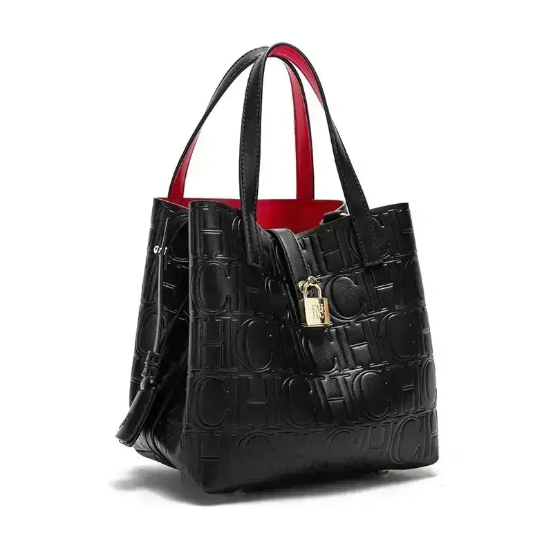 Classic PU Leather Bucket Tote Bag