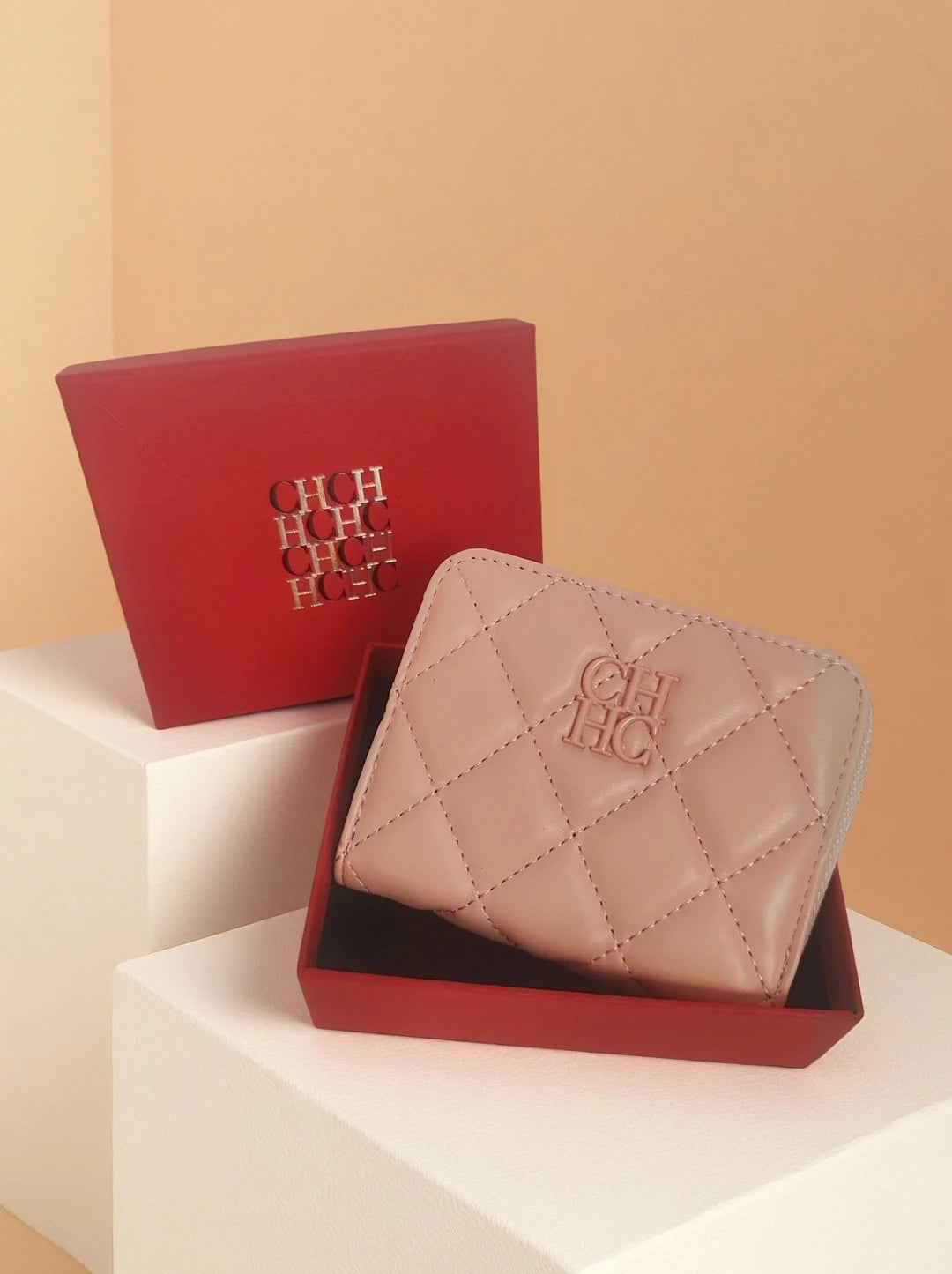 CH New Women's Wallet Exquisite Luxury Brand Short Solid Color Coin Women's Wallet High-quality PU Material Exquisite Brand Logo