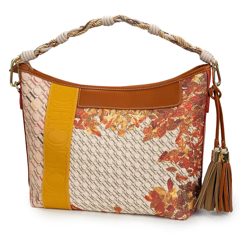 CHCH Women's Tote Bag 2025 New Splicing Design Dual purpose Shoulder Bag Large Capacity Commuter Women's Bag