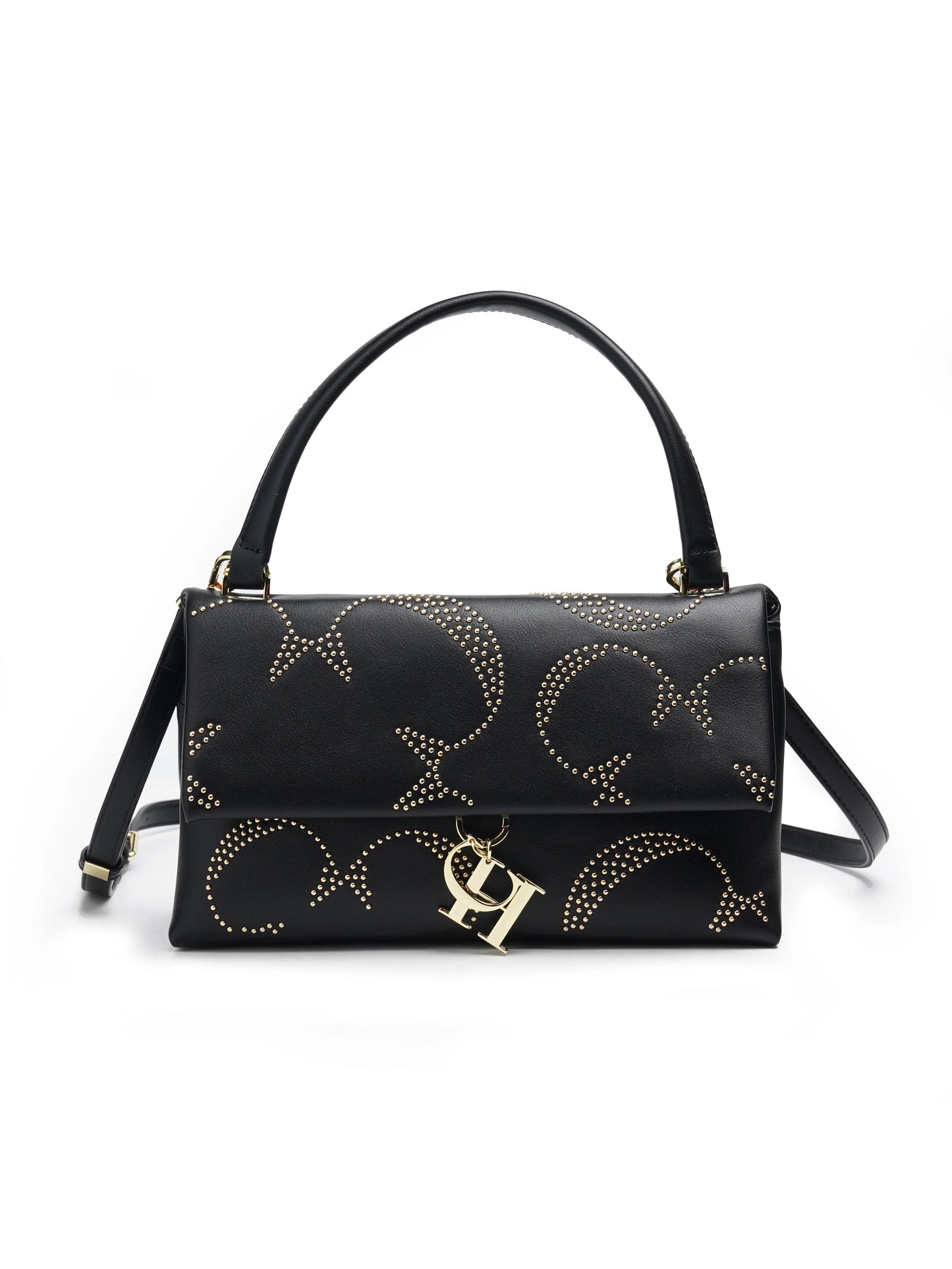 CH Gold Women's Chain Crossbody Bag Women's Bags Metallic Rivet Decoration Luxury Women's Bags Luxury Brand Fashion Designer