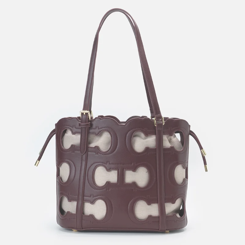 CH Women's Shoulder Bag High-end Brand Fashionable Hollow Design Women's Handbag Large Capacity Simple Solid Color