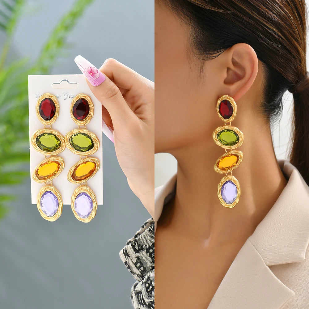 Luxury Design Charm Dangle Earrings For Women