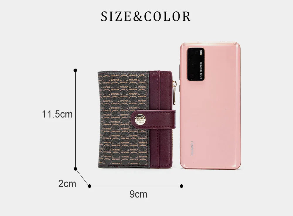 CH New Classic Folding Money Clip Compact Lightweight Luxury Brand Design Sense Letter Decoration Card Bag Women Zero Wallet