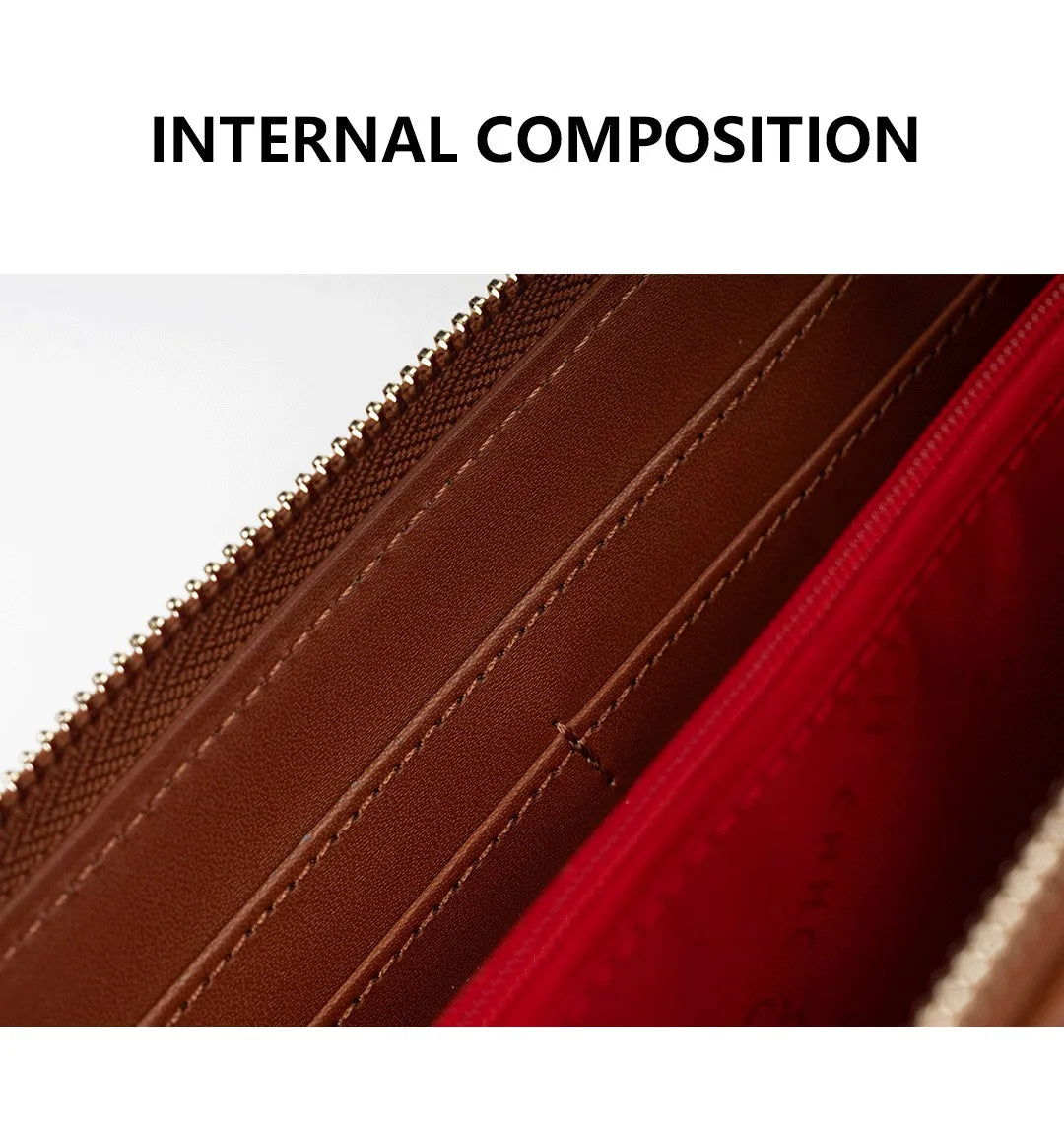 Embossed Zip Around Long Wallet