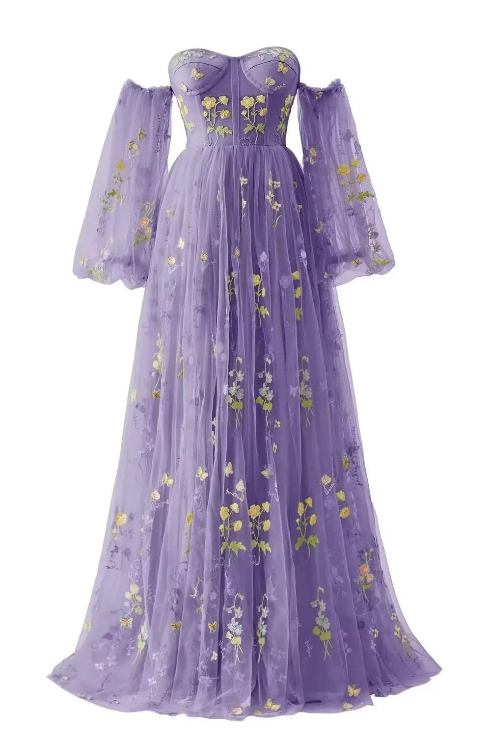 Lace Elegant Dress Women for Wedding Party Tulle Prom Dresses for Women Flower Embroidery A Line Formal Evening Party Gown