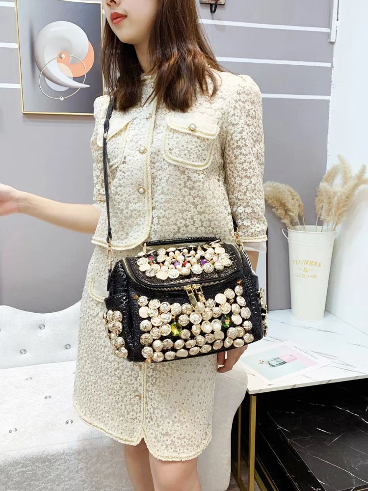 Handbag for women purses and handbag luxury Designer Handmade Women's bag Casual black bucket Female Messenger shoulder Bag new